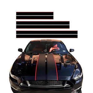 สติกเกอร์ไวนิล<span class=keywords><strong>ติด</strong></span><span class=keywords><strong>รถ</strong></span>ยนต์ดัดแปลงด้านข้างฝากระโปรง<span class=keywords><strong>รถ</strong></span>สีดำรูปลอกแต่งลายรถที่กำหนดเองได้ - Product Image 1