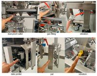 Machine d'emballage horizontale automatique pour sachets préformés Doypack, sachets à fermeture éclair, sachets stand-up, pour mini-bonbons glacés, noix, snacks et café