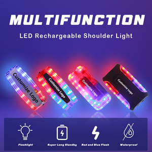 Cảm biến trọng lực dẫn đèn vai với nam châm <span class=keywords><strong>Clip</strong></span> an toàn nhấp nháy đèn đỏ ánh sáng màu xanh cảnh báo cho an ninh cá nhân - Product Image 6