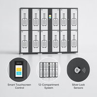 Casiers intelligents connectés pour le partage et le stockage de bagages, armoires électroniques à code QR pour sacs, idéales pour hôtels et sites touristiques
