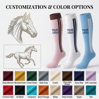 Chaussettes d'équitation personnalisables avec logo, couleurs et motifs sur mesure, respirantes et performantes pour l'équitation