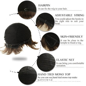Peluca de Cabello Humano Corto Estilo Pixie con Flequillo, Sin Pegamento, Sin Encaje, Rizado, 100% Cabello Virgen, Proveedor para Mujeres Negras - Product Image 6