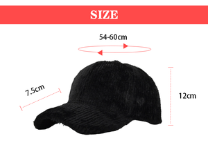 Casquette de baseball ajustable 6 panneaux toutes saisons avec bordure en fourrure de vison, motif Dobby, design sportif pour adultes unisexes - Product Image 3