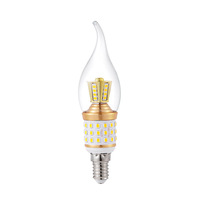 Lampe de maïs LED E27 transfrontalière forte ampoule intelligente à économie d'énergie avec affichage élevé bougie bicolore tête chauve en gros