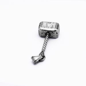 Pendentif Marteau de Thor Argenté, Collier de Noël, Bijou Tendance, Pendentif Chaîne de Pull en Acier Inoxydable 316L, Bijoux pour Homme - Product Image 6