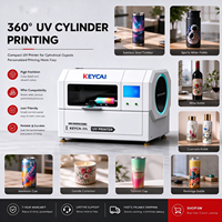 Mesin Printer UV Silinder Industri 6090 untuk Penandaan Pipa Logam, Mesin Cetak Rotari 360° I3200 I1600 TX800 Varnish
