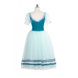 Robe de danse pour fille, tenue d'équipe, de ballet classique et bleue, souple à volants, personnalisée - Product Image 6