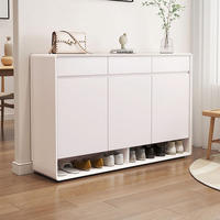 Meuble à chaussures d'entrée en bois massif, grande capacité de rangement, armoire de rangement et de séparation pour la maison