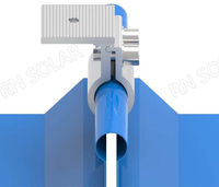 Système de montage solaire anodisé en gros Support de serrage de toit du fabricant pour l'installation de panneaux solaires