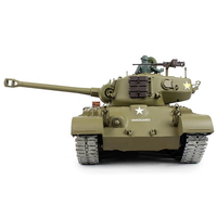 Modèle de char télécommandé Heng Long 3838-1 M26 Pershing US 1/16, 2.4G, avec infrarouge, combat BB, airsoft, fumée, lumières, son, chenilles en métal