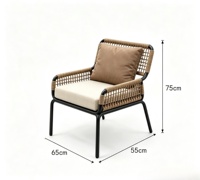 Shanyefeng Ensemble Table et Chaises Extérieures Personnalisables en Bambou Style Français pour Jardin, Terrasse, Café et Restaurant