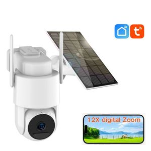 Câmera de Segurança Solar PTZ Tuya com Zoom 12X, WIFI+BLE, Rastreamento de Movimento, Áudio Bidirecional, 3MP, Alarme Inteligente, IP65, Luz Noturna em Cores Completas - Product Image 1