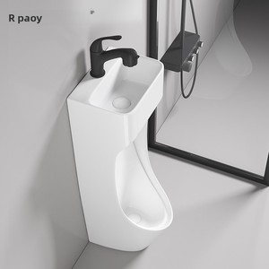 <span class=keywords><strong>Urinoir</strong></span> mural avec <span class=keywords><strong>lavabo</strong></span> pour hommes, modèle en céramique économe en eau - Product Image 4