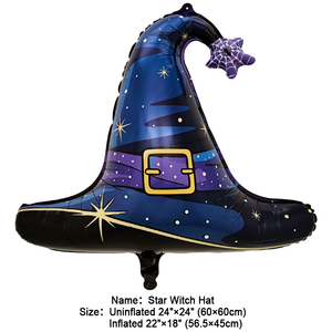 Palloncini in Foil a Forma di Fantasma, Pipistrello, Zucca <span class=keywords><strong>e</strong></span> Cappello da Strega per Decorazioni di Halloween - Product Image 3
