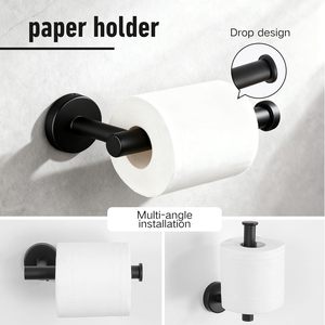 Juego de 5 Accesorios de Baño, Toallero de Pared Negro de 16 Pulgadas, para Proyectos de Renovación del Baño del Hogar - Product Image 4