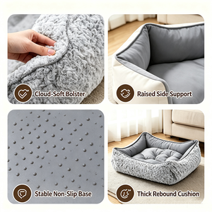 Pet <b>Mats</b> Pads Dog Bed <b>Cat</b> Bed Pet <b>Mat</b> Dog <b>Mat</b> Dog Sofa Bed <b>Cat</b> Bed for All Season Dog Bed Reversible Dog Bed Washable Plush Bed - Product Image 4