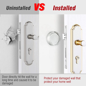 Protector de pared autoadhesivo transparente para puertas, almohadilla protectora para una protección silenciosa contra golpes de puertas - Product Image 3