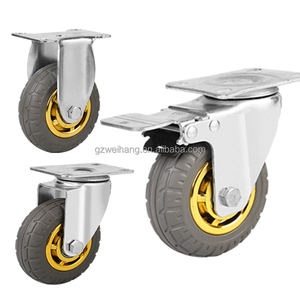 Plaque <span class=keywords><strong>de</strong></span> frein pivotante galvanisée <span class=keywords><strong>de</strong></span> 3, 4 et 5 pouces, capacité moyenne 120 kg, avec roue <span class=keywords><strong>de</strong></span> chariot à caoutchouc élastique et <span class=keywords><strong>bande</strong></span> <span class=keywords><strong>de</strong></span> <span class=keywords><strong>roulement</strong></span> antidérapante. - Product Image 1