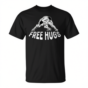 Free Hugs for Wrestlers Hommes Femmes Enfants - T-shirt amusant pour les passionnés de lutte - Product Image 2