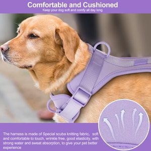 OEM Manufacturer Multicolor No Pull <strong>Dog</strong> <strong>Harness</strong> Front Clip Heavy Duty Reflective Easy Control Handle for Small Large <strong>Dog</strong> Walking - Product Image 4