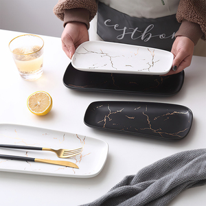 Gran inventario de estilo europeo para restaurantes, hoteles, plato de cena con borde dorado, juegos de platos de vidrio transparente para boda, juego de vajilla - Product Image 6