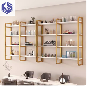Trực Tuyến Màu Đỏ Treo Tường Lưu Trữ Kệ Vẻ Đẹp Salon Hiển Thị Trường Hợp Cho Mỹ Phẩm Tường Hiển Thị Đứng - Product Image 2