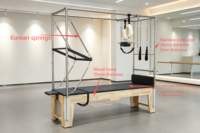 Reformer Commercial Studio en Bois de Chêne Cadillac Pilates Machine Équipement d'Exercice de Qualité Professionnelle Lit de Pilates Reformer