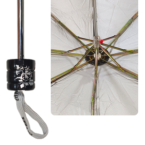 Parapluie compact pliable Sharkk XYLO 11 3 sections pour hommes et femmes, armature en acier inoxydable, léger, parapluie de voyage anti-pluie - Product Image 6