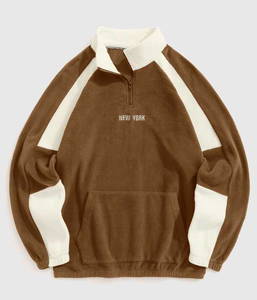 <span class=keywords><strong>Zaful</strong></span> เสื้อกันหนาวผู้ชายขั้วโลกขนแกะปักลายแบบใหม่มีกระเป๋าจิงโจ้ - Product Image 5