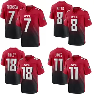 Großhandel Herren Arizona City amerikanische Fußballtrikots genäht rot USA-Fussballuniform 7 Robinson 8 Pitts- 11 Jones