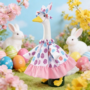 Decoración <span class=keywords><strong>de</strong></span> Jardín para Fiesta <span class=keywords><strong>de</strong></span> Pascua Pafu, Set <span class=keywords><strong>de</strong></span> Conejito <span class=keywords><strong>de</strong></span> Pascua con Vestido Estampado y Gorro con Orejas <span class=keywords><strong>de</strong></span> Conejo, Trajes <span class=keywords><strong>de</strong></span> Ganso para Porche <span class=keywords><strong>de</strong></span> Pascua - Product Image 2