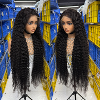 Peluca de Cabello Humano Rizado Birmano 100% Natural, Pelucas Frontales de Encaje Sin Pegamento para Mujeres Negras, Pre-Desplumadas, Peluca Frontal de Encaje HD 13x4 13x6