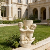 Vase à plantes en pierre préfabriquée style Versailles pour centre commercial, bac à plantes d'entrée en pierre préfabriquée, style rincon en pierre