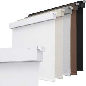 Stores verticaux occultants en polyester à ressort manuel sans perçage, installation facile, nouveau design personnalisé professionnel - Product Image 1