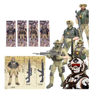 12.2 inch Wholesale 1/6 Military Action Figures 4 Styles Moveable Soldier Toy with Weapon for Boys