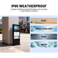 Écran d'affichage publicitaire LED vertical extérieur étanche IP65 de 55 pouces sans fonction tactile pour usage commercial dans les centres commerciaux et les rues