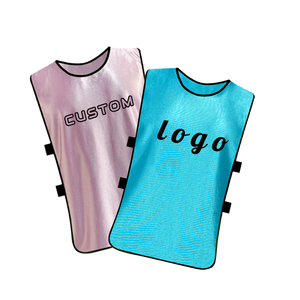 Pettorine da allenamento da uomo in tessuto traspirante con logo personalizzabile, per calcio e sport, modello ampio in rete - Product Image 4