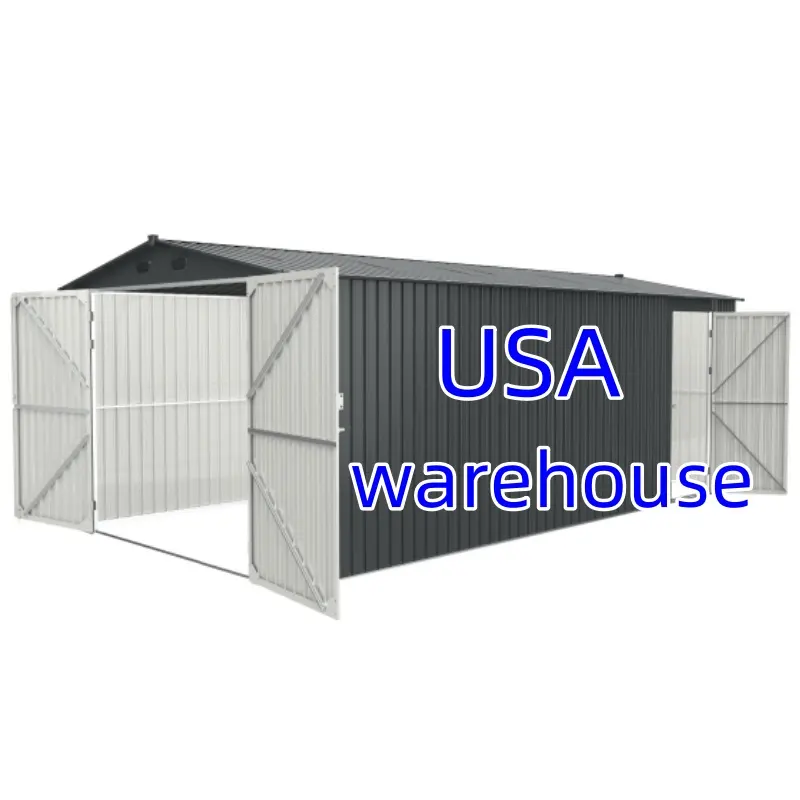 Lockable Metal Garden Shed Steel Anti-Corrosion Storage House Outdoor Storage Shed For Backyard Outdoor