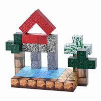 Blocs magnétiques personnalisables avec logo graphique DIY, ensemble de construction de mondes, aimants puissants, cubes magnétiques pour enfants, cadeaux