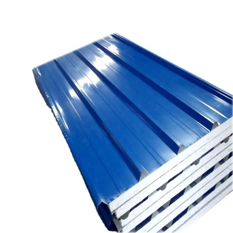 22 gauge color coated corrugated steel roofing sheet for sandwich panels