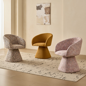 Tabouret de coiffeuse rotatif en métal de luxe de conception italienne avec dossier <span class=keywords><strong>pour</strong></span> la <span class=keywords><strong>chambre</strong></span> à coucher, meubles de maison - Product Image 1