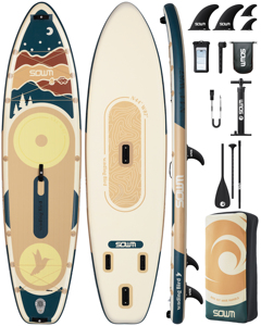 กระดานพายเรือแบบเป่าลมตั้งได้สำหรับบอร์ดพายเรือ11 ''6'' * 35 ''* 6'' - Product Image 1