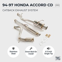 4.5인치 스테인리스 스틸 캣백 배기 퍼포먼스 머플러 키트 (94-97년식 혼다 어코드 DX LX EX CD CD3 CD6 H22 F22 도매)