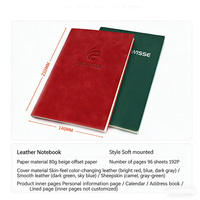 Carnet en cuir professionnel anti-plis avec logo, pour réunions et planification de projets