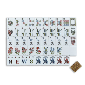 Tuiles de Mahjong Américain en Acrylique <span class=keywords><strong>Transparent</strong></span> à Motif Chinoiserie Honey Weave pour 4 Joueurs - Product Image 2