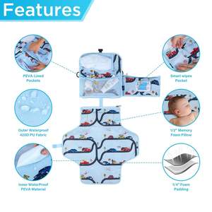 Échantillon gratuit Offre Spéciale matelas à langer pliable de haute qualité avec oreiller, matelas à langer pour bébé avec logo - Product Image 4