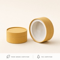 Tube en carton biodégradable de qualité alimentaire, luxueux, pour emballage de pâtisserie, avec fenêtre transparente en PVC, boîte cylindrique pour gâteau basque