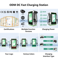 NOUVEAU Chargeur rapide DC WAIZIDA D8 60kW-320kW avec écran publicitaire extérieur de 43 pouces, interface CCS, entrée 380V/480V, station de charge
