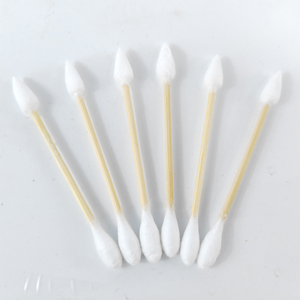Bâtonnets de <span class=keywords><strong>coton</strong></span> en <span class=keywords><strong>bambou</strong></span> naturel, 300 pièces, embouts simples et ronds, double embout, emballage en gobelet rond portable, écologique, usage quotidien - Product Image 2