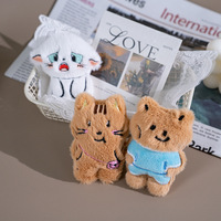 Peluche Ours Adorable Chat Triste Célébrité Internet en Coton PP Anti-stress Ultra Doux, Cadeau d'Halloween, Pendentif de Sac, Porte-clés